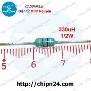 [10 cái] (K189) Cuộn cảm vạch 330uH 1/2W (DIP 0410 330uH)