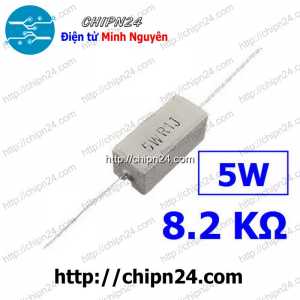 Điện Trở Sứ 8K2 5W Loại Nằm