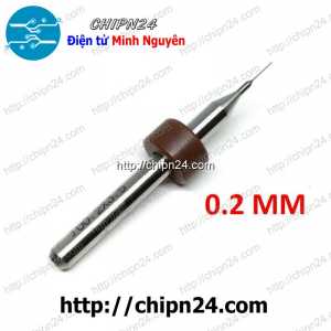 [DT10] Mũi khoan mạch in CNC Hợp Kim 0.2mm (Mạch điện tử, PCB)