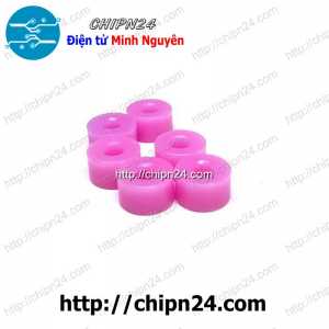 [25 cái] Vòng nhựa chặn mũi khoan CNC V6 Hồng Đậm