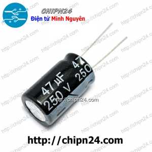 [G42] Tụ hóa 47uF 250V Đen (13x21mm)