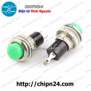 (F77) Nút nhấn nhả DS-316 Xanh Lá (Phi 10mm, Thường Mở, Nút nhấn Đề)