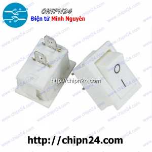 (F96.3) Công tắc bập bênh KCD11 Trắng 2 Chân 2 Vị trí (15x10mm 3A 250VAC)