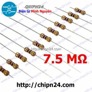 [20 con] Điện Trở 7M5 1/4W 5%