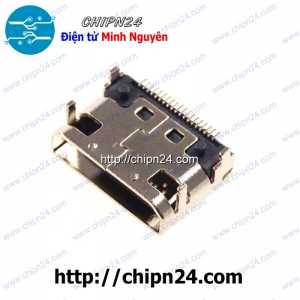 (K149) Jack Mini HDMI 19P Hàn PCB (Mạ vàng Type A Female)