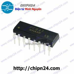(DIP) Opto PC847 DIP-16 (LTV-847 LTV847 PC817-4 PC 847)