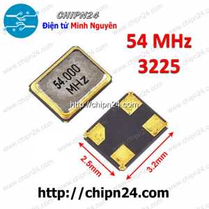 (K358) Thạch anh Dán 3225 54M (4 chân 3.2x2.5mm 54MHz)