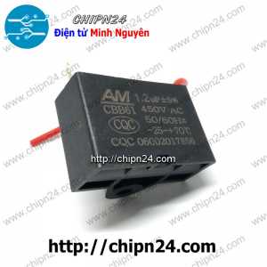 (N56) Tụ quạt 1.2uF 450V CBB61 (Tụ đề Kapa, dùng trong quạt điện, động cơ điện nhỏ)