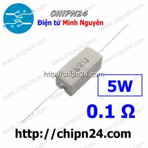 Điện Trở Sứ 0.1R 5W Loại Nằm