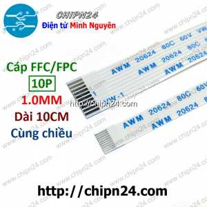 Cáp FFC 1.0MM 10P Cùng Chiều 10CM