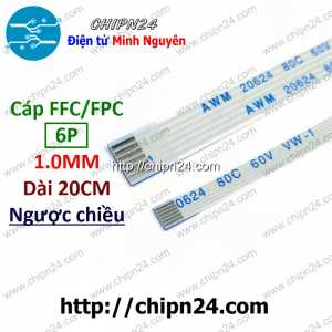 Cáp FFC 1.0MM 6P Ngược Chiều 20CM