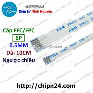 Cáp FFC 0.5MM 6P Ngược Chiều 10CM
