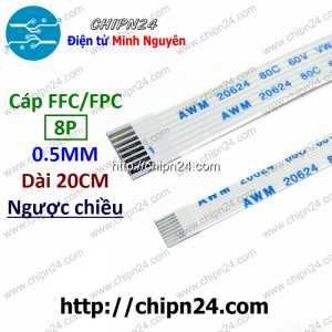 [KG5] Cáp FFC 0.5MM 8P Ngược Chiều 20CM