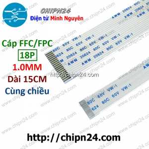 [KG5] Cáp FFC 1.0MM 18P Cùng Chiều 15CM