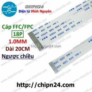 (P303) Cáp FFC 1.0MM 18P Ngược Chiều 20CM
