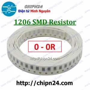 [50 con] (G20) Điện Trở dán SMD 1206 0R 5% (Ký hiệu 1206 0R)