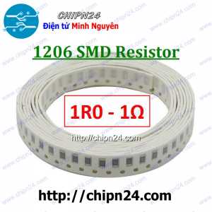 [50 con] (KD13) Điện Trở dán SMD 1206 1R 5% (Ký hiệu 1206 1R0)