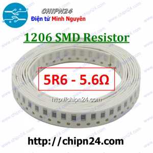 [50 con] Điện Trở dán SMD 1206 5.6R 5% (Ký hiệu 1206 5R6)