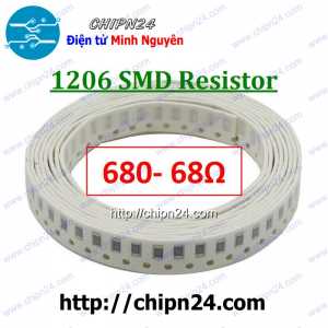 [50 con] (G21) Điện Trở dán SMD 1206 68R 5% (Ký hiệu 1206 680)