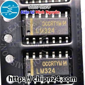 [SOP] IC Dán LM324 SOP-14 (SMD) (LM324DR) (IC khuếch đại thuật toán OpAmp)