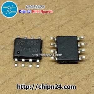 Mosfet Dán AO4801 SOP-8 Hàng Tốt 5A 30V 2 Kênh P (SMD)