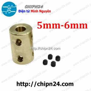 (F16) Khớp Nối Trục Đồng Lớn 5mm-6mm (5-6mm) (tặng Cây Mở Lục Giác M4)