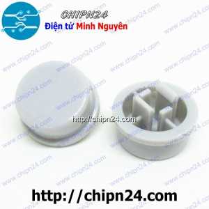 [10 cái] () Nắp chụp nút nhấn B3F-4055 12x12 Xám