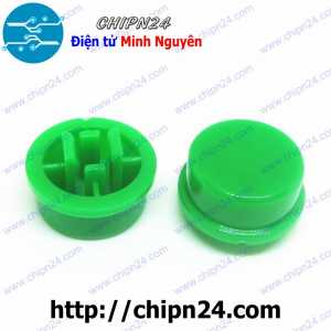 [10 cái] Nắp chụp nút nhấn B3F-4055 12x12 Xanh Lá