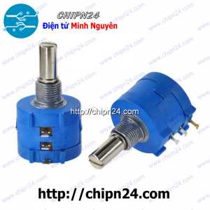 (F168) Biến trở 3590S 100R (Biến trở tinh chỉnh quay nhiều vòng, màu xanh dương)
