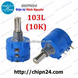 Biến trở 3590S 10K (Biến trở tinh chỉnh quay nhiều vòng, màu xanh dương)