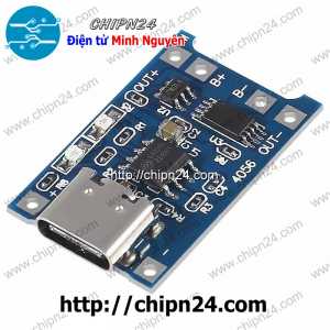Mạch Sạc Pin TP4056 USB Type C Có bảo vệ (Mạch sạc pin 18650)