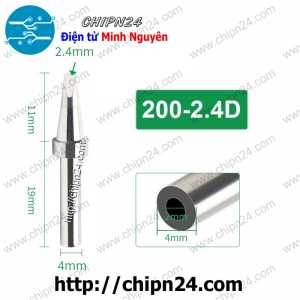 (K23) Đầu Mũi Hàn 200-2.4D Phẳng Dẹt (Dùng cho Tay Hàn 203, 204)