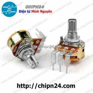 (F164) Biến trở Volume Đơn WH148 có Công tắc 50K (B50K B503 với Chân cong với công tắc)