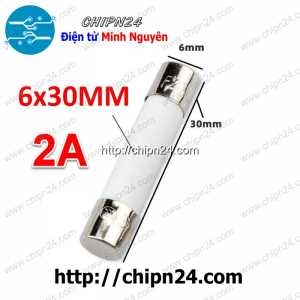 [KG2] Cầu chì Sứ 6x30mm 2A 250VAC