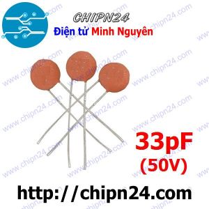 [25 con] (K243) Tụ gốm 33pF 50V (33p)