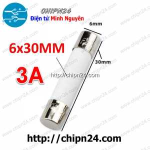 [KG2] Cầu chì Sứ 6x30mm 3A 250VAC