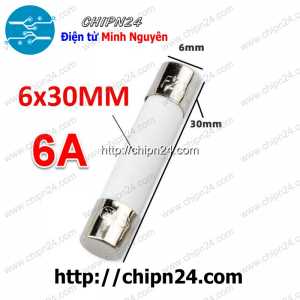 Cầu chì Sứ 6x30mm 6A 250VAC