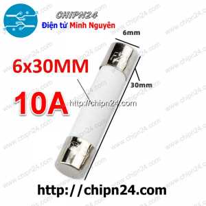 [KG2] Cầu chì Sứ 6x30mm 10A 250VAC