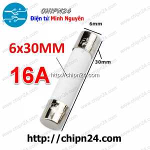 [KG2] Cầu chì Sứ 6x30mm 16A 250VAC