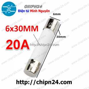 [KG2] Cầu chì Sứ 6x30mm 20A 250VAC