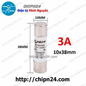 (K431) Cầu chì Sứ RT18 3A 250VAC (10x38mm) (RT14 R015)