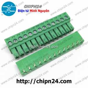 Domino 15EDG3.81 Cong 13P (Terminal 3.81mm 13 Chân) (Terminal, Cầu đấu dây cọc nguồn)