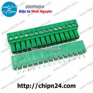 (F207) Domino 15EDG3.81 Thẳng 14P (Terminal, Cầu đấu dây cọc nguồn)