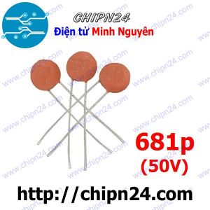 [25 con] (K249) Tụ gốm 681 50V (680pF 681p)