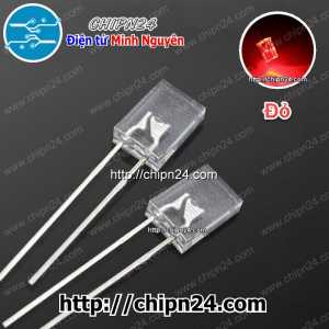 [25 con] (TK6) Led Dẹp 2x5x7mm Vỏ Trắng ra Đỏ