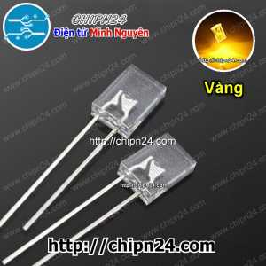 [25 con] (TK4) Led Dẹp 2x5x7mm Vỏ Trắng ra Vàng