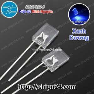 [25 con] Led Dẹp 2x5x7mm Vỏ Trắng ra Xanh Dương