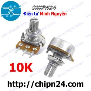 (F146) Biến trở Volume Đơn 10K Trục 15MM WH148 (B103 103 Trục dài 15mm 3 chân)
