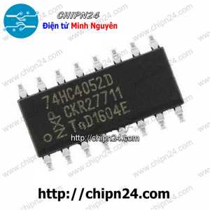 [SOP] IC Dán 744052 74HC4052 SOP-16 (SMD) (HCF4052)