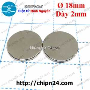 (K174) Nam châm Tròn phi 18mm dày 2mm